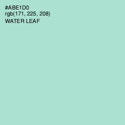 #ABE1D0 - Water Leaf Color Image